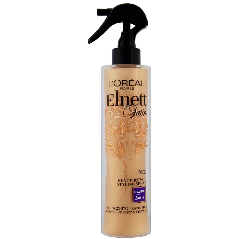 lookfantastic L'Oreal Paris Elnett Satin Heat Protect Spray - Straight (170 ml)