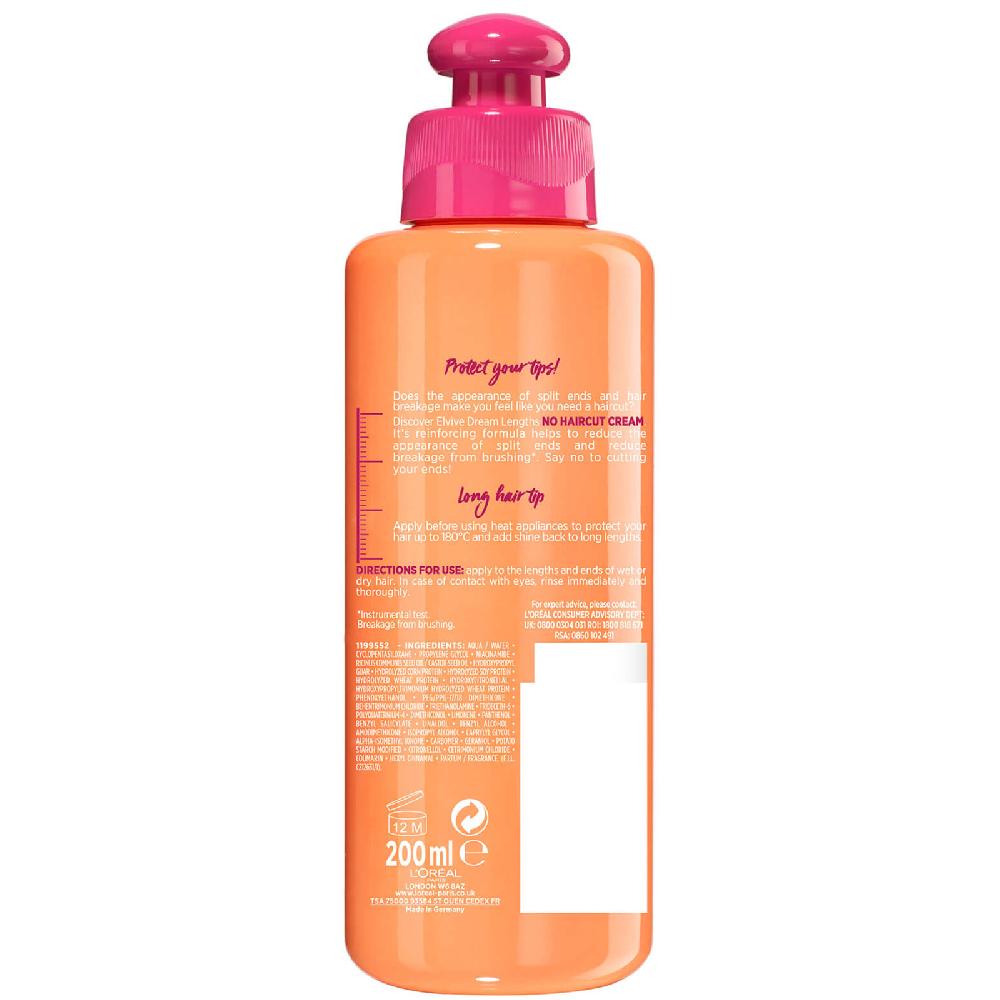 Lookfantastic L'Oréal Paris Elvive Dream Lengths Ohne Haarschnitt Creme 200 ml