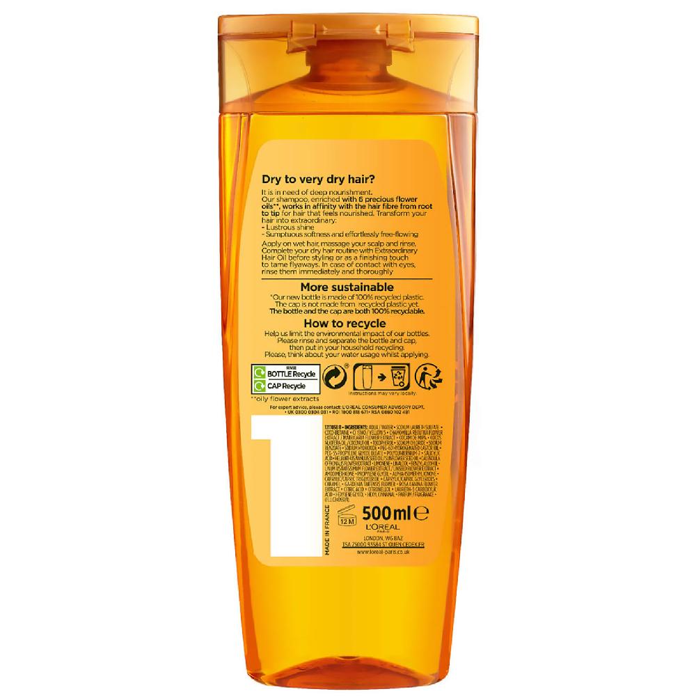Lookfantastic L'Oréal Paris Elvive Extraordinary Oil Shampoo Für Trockenes Haar 500 ml