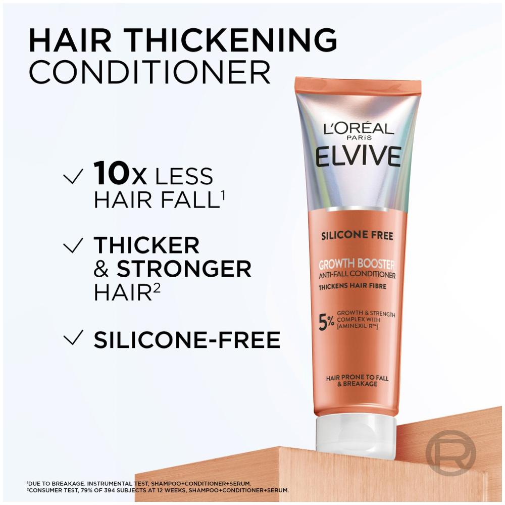 Lookfantastic L'Oreal Paris Elvive Growth Booster Conditioner Anti Hair Loss And Hair Thickening 150ml