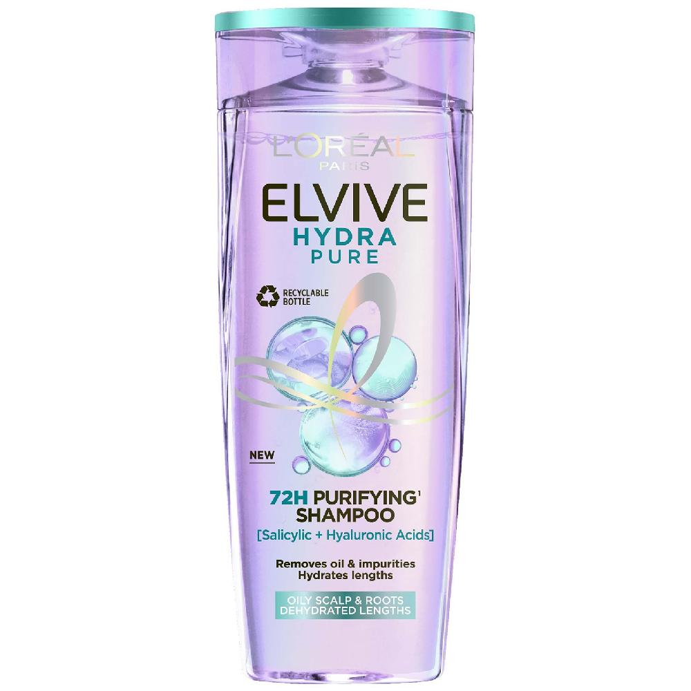 Lookfantastic L'Oréal Paris Elvive Hydra Pure Scalp Serum Shampoo And Conditioner Set For Oily Roots And Dehydrated Lengths