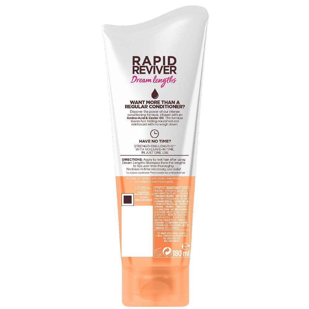 Lookfantastic L'Oréal Paris Elvive Rapid Reviver Dream Lengths Power-Spülung Für Langes Haar 180 ml