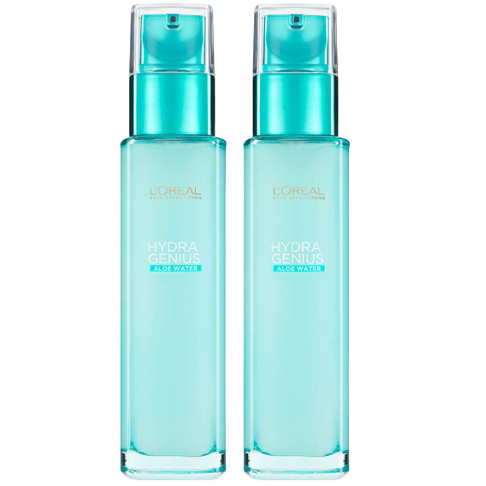 lookfantastic L'Oréal Paris Hydra Genius Liquid Care Moisturiser for Normal Combination Skin 70ml 2 Pack Exclusive