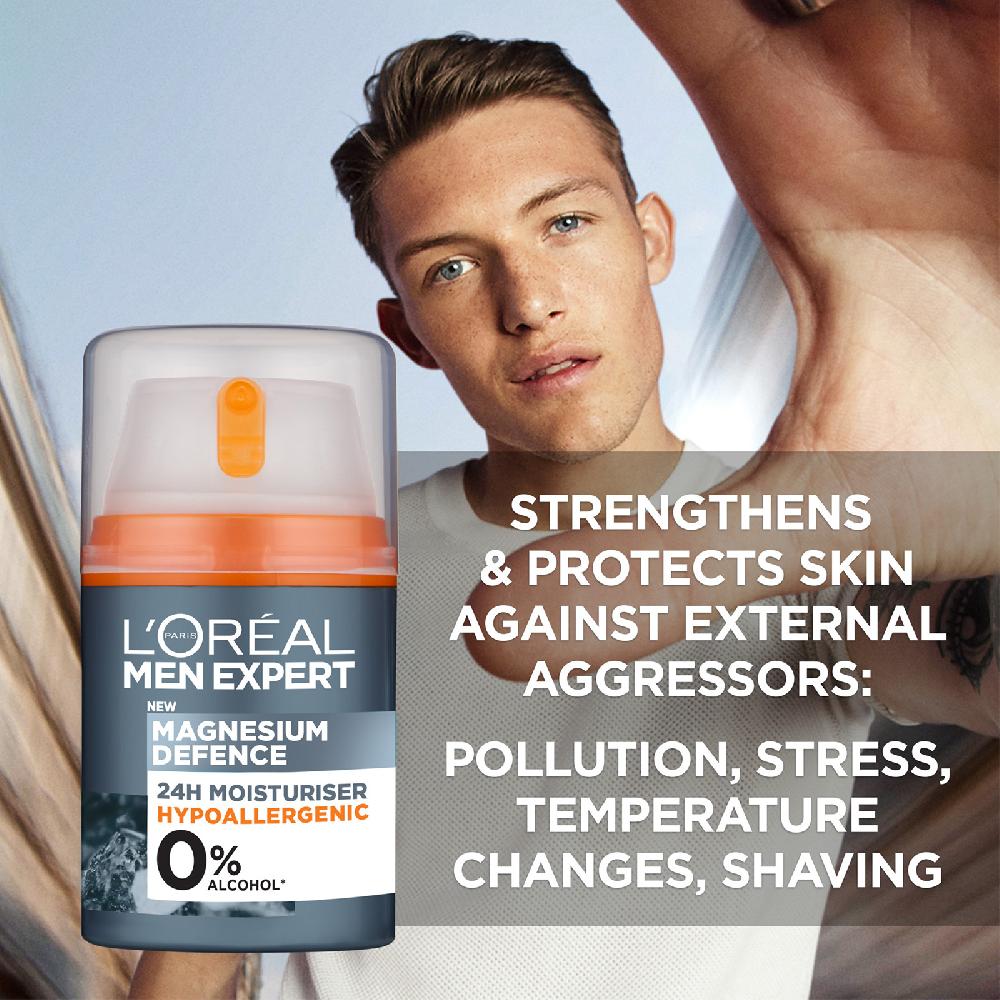 Lookfantastic L'Oréal Paris Men Expert Feuchtigkeitspflege Für Empfindliche Haut 24-Stunden Tägliche Feuchtigkeitspflege Für Herren 50 ml