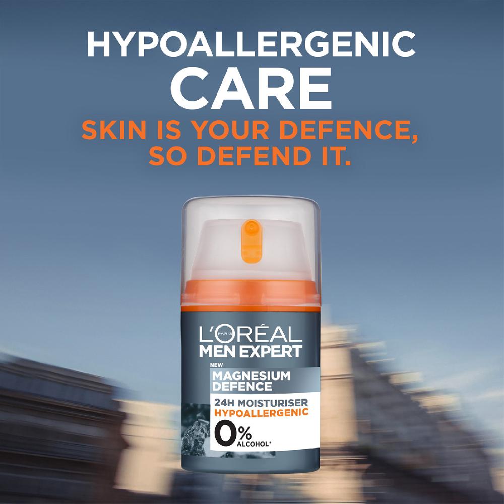 Lookfantastic L'Oréal Paris Men Expert Feuchtigkeitspflege Für Empfindliche Haut 24-Stunden Tägliche Feuchtigkeitspflege Für Herren 50 ml