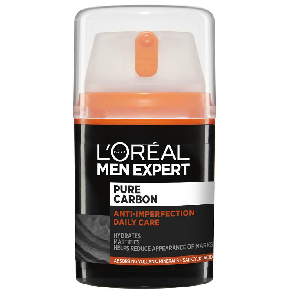 Lookfantastic L'Oréal Paris Men Expert Pure Carbon Anti-Pickel Peeling-Gesichtscreme Für Den Täglichen Gebrauch 50 ml