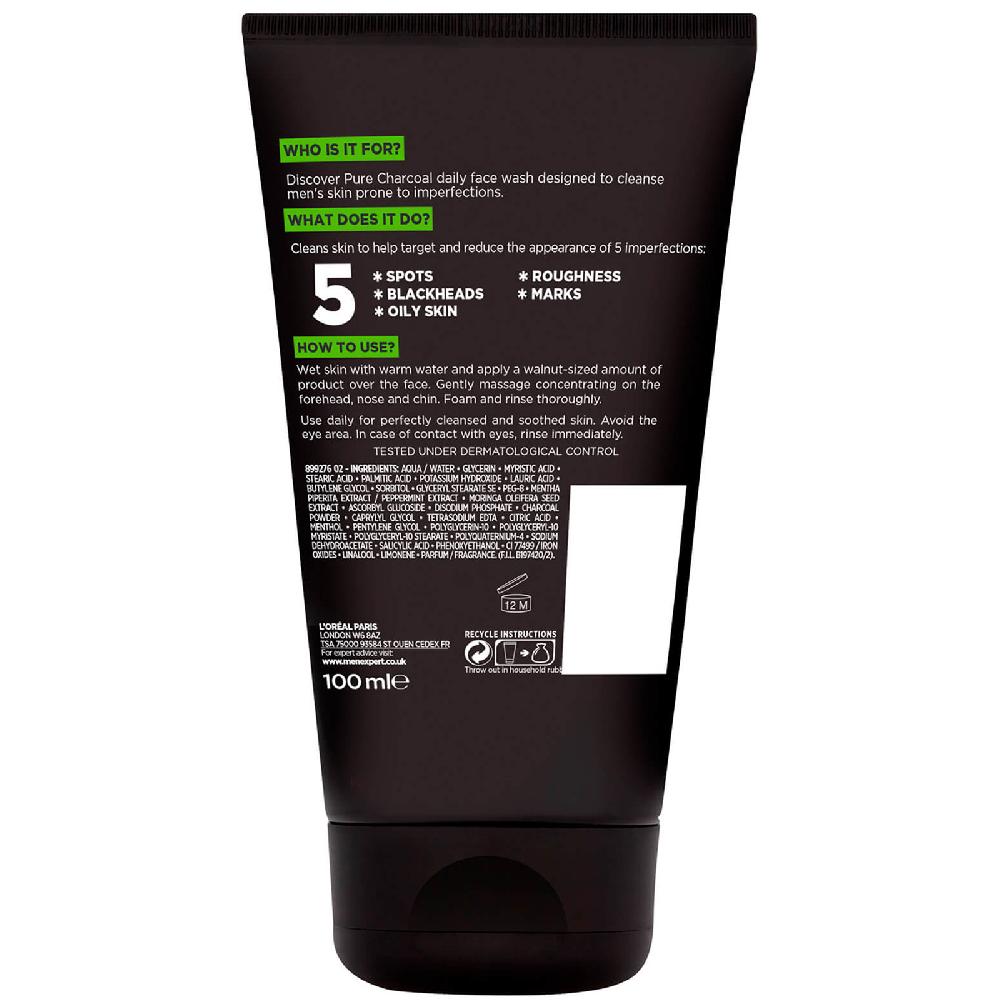 Lookfantastic L'Oréal Paris Men Expert Pure Carbon Klärende Tägliche Gesichtsreinigung 100 ml