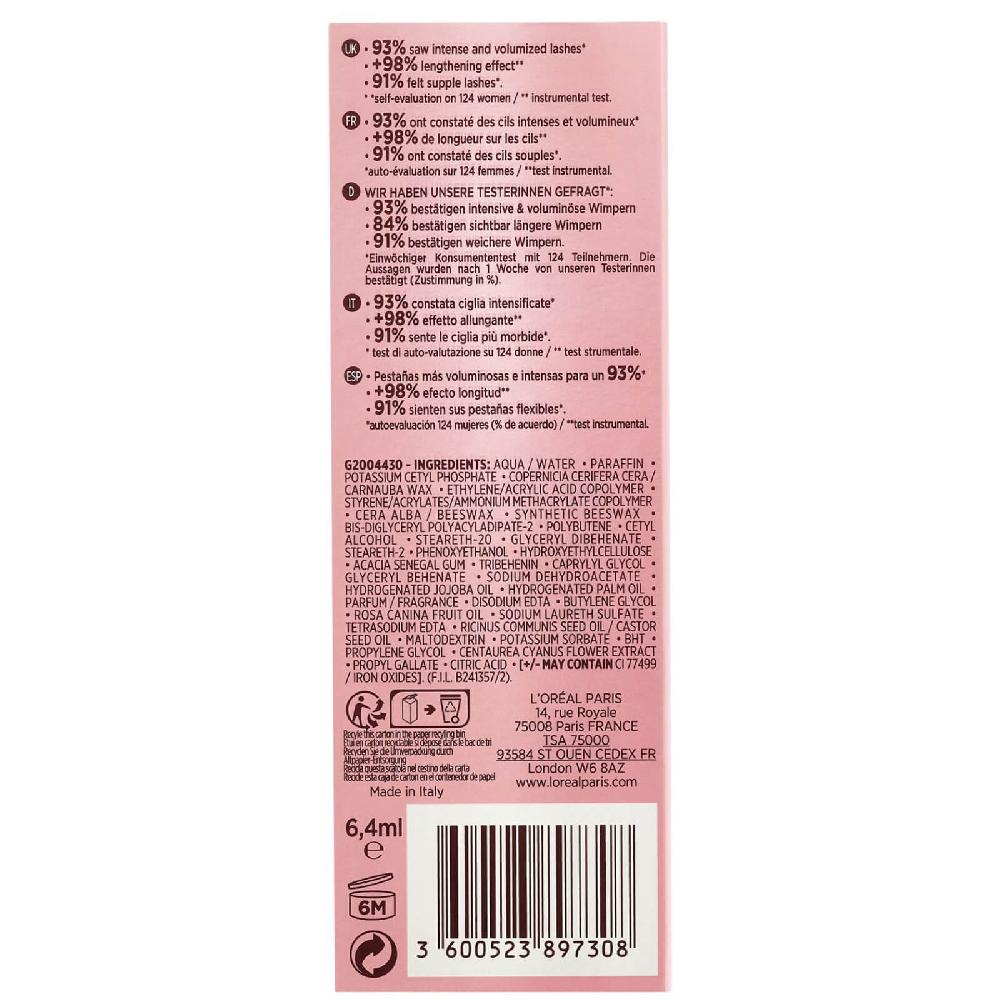 Lookfantastic L'Oréal Paris Paradise Mit Rizinusöl Angereicherte Mascara Für Empfindliche Augen – Intensives Schwarz