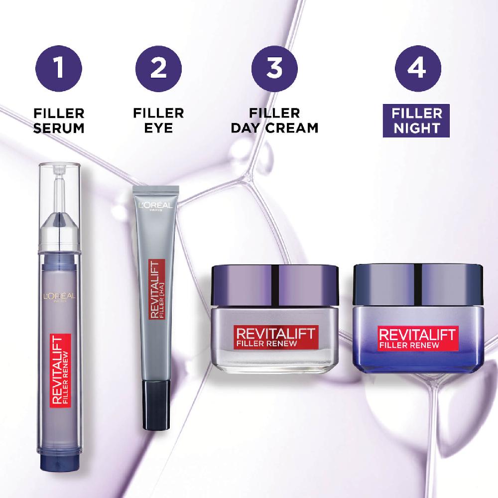 Lookfantastic L'Oréal Paris Revitalift Filler And Hyaluronic Acid Anti-Ageing Night Cream 50 ml