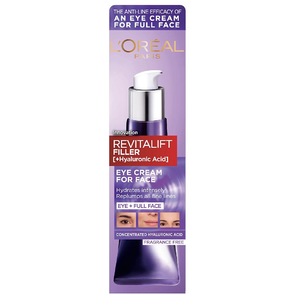 lookfantastic L'Oréal Paris Revitalift Filler [+ Hyaluronsäure] Augencreme 30 ml