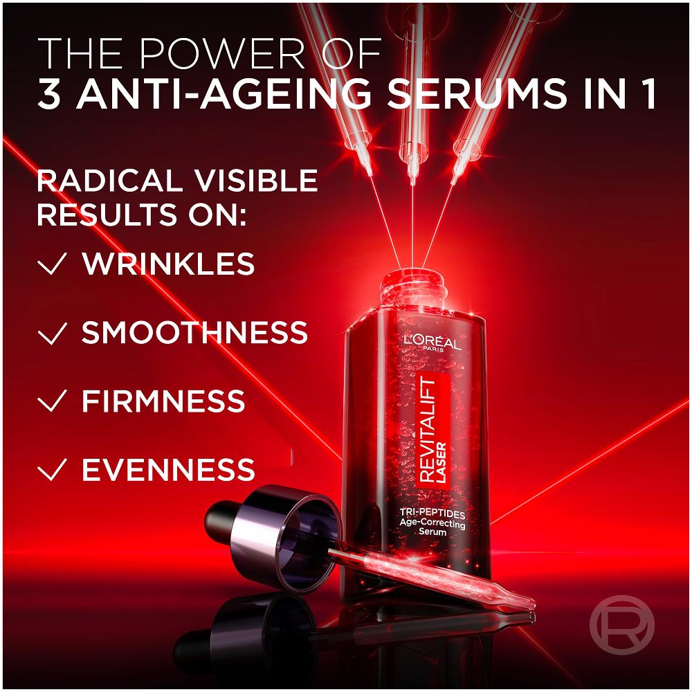Lookfantastic L'Oréal Paris Revitalift Laser Tri-Peptides Age-Correcting Serum 30ml