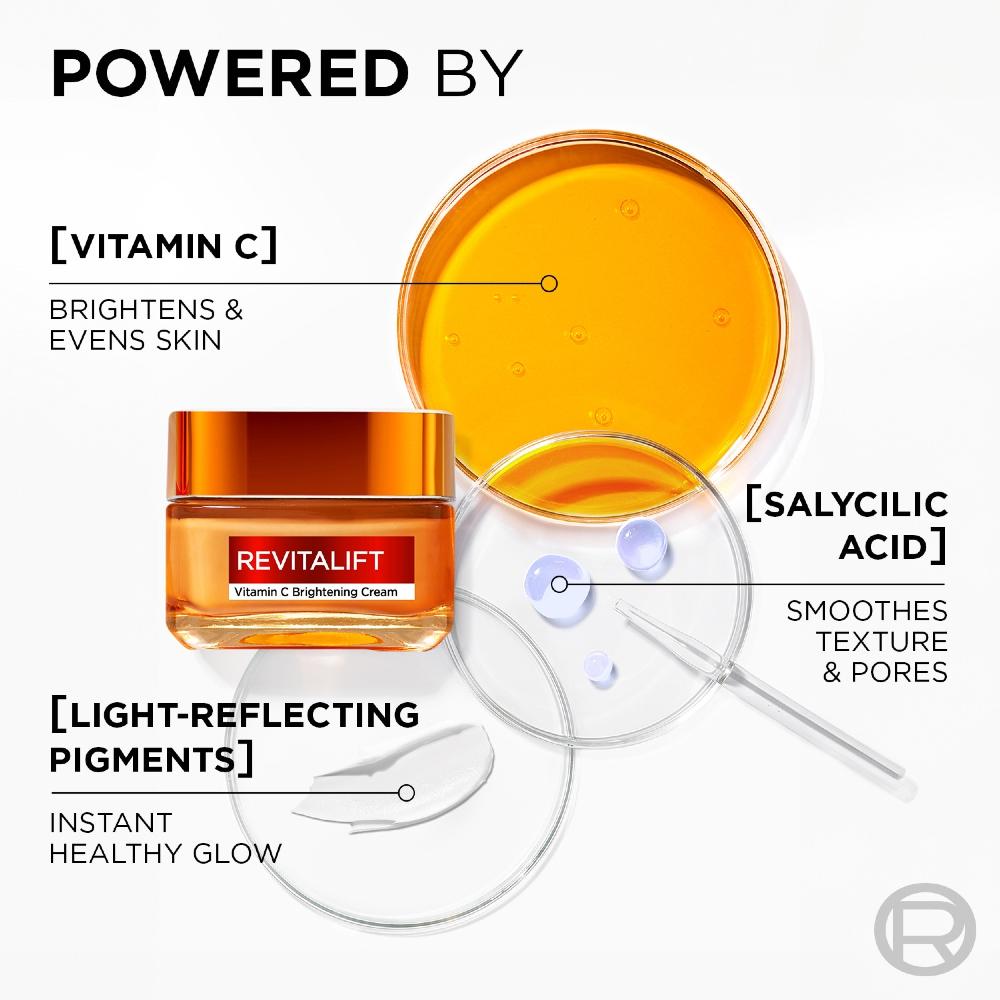 Lookfantastic L'Oréal Paris Revitalift Vitamin C Brightening Cream With Vitamin C + Salicylic Acid 50ml