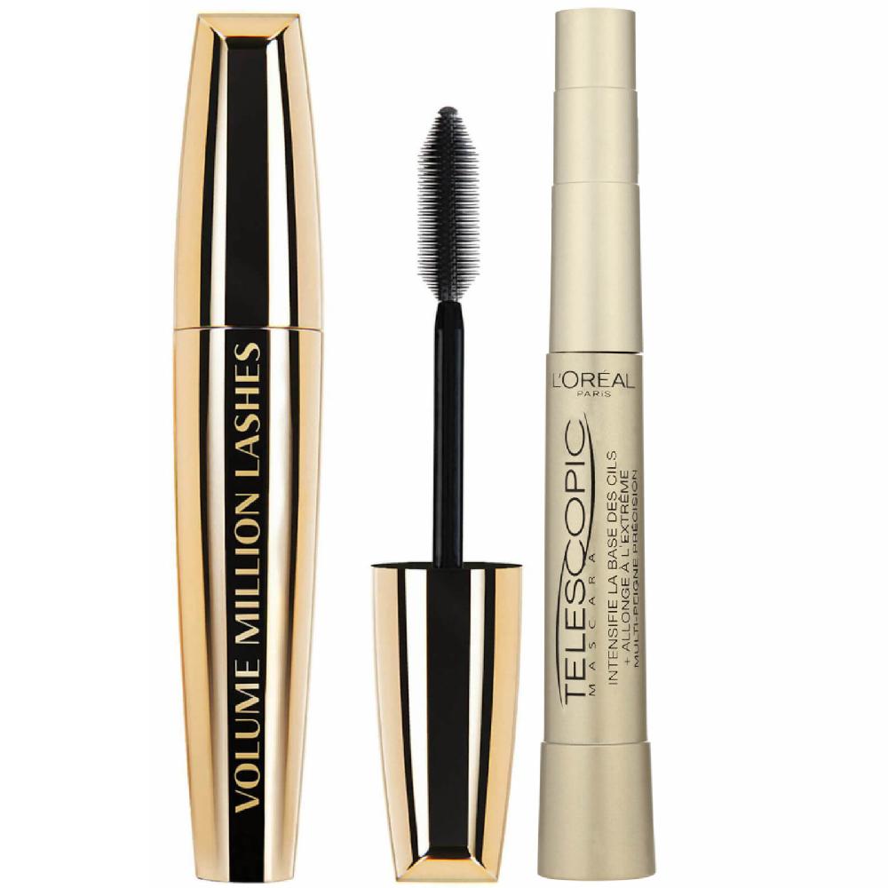 lookfantastic L'Oréal Paris Telescopic Mascara for More Length and Volume and Million Lashes Volume Mascara Bundle