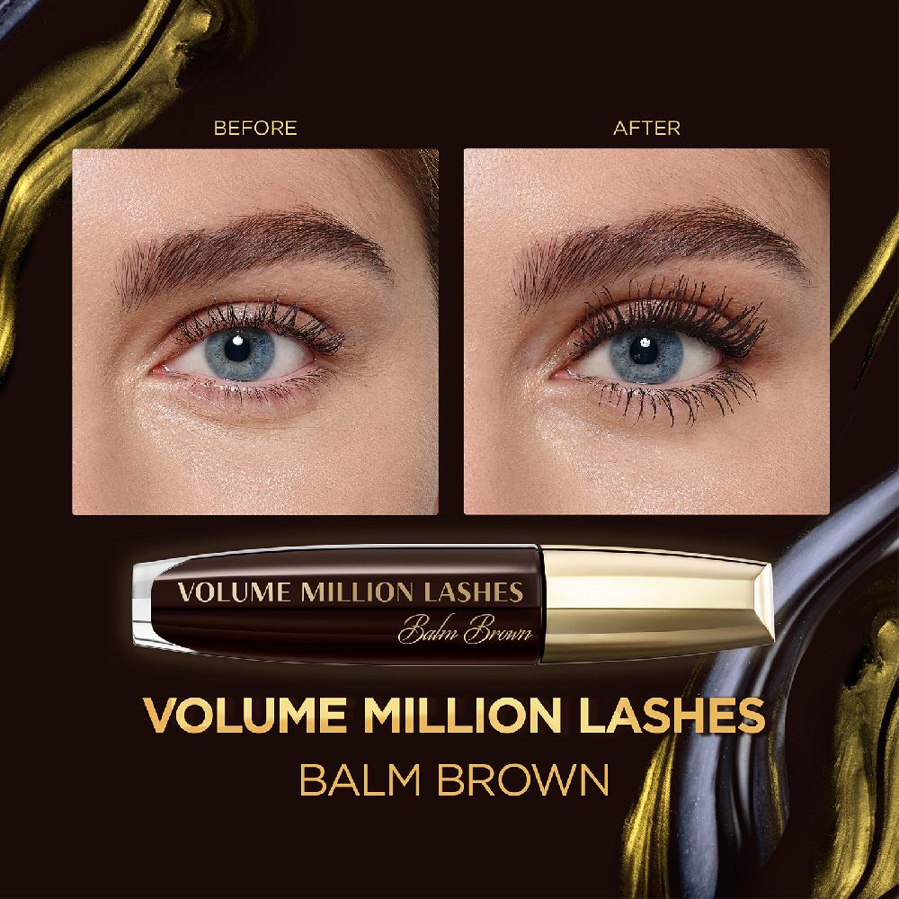 Lookfantastic L'Oréal Paris Volume Million Wimpernbalsam Braune Volumengebende Mascara – Braun 57 g
