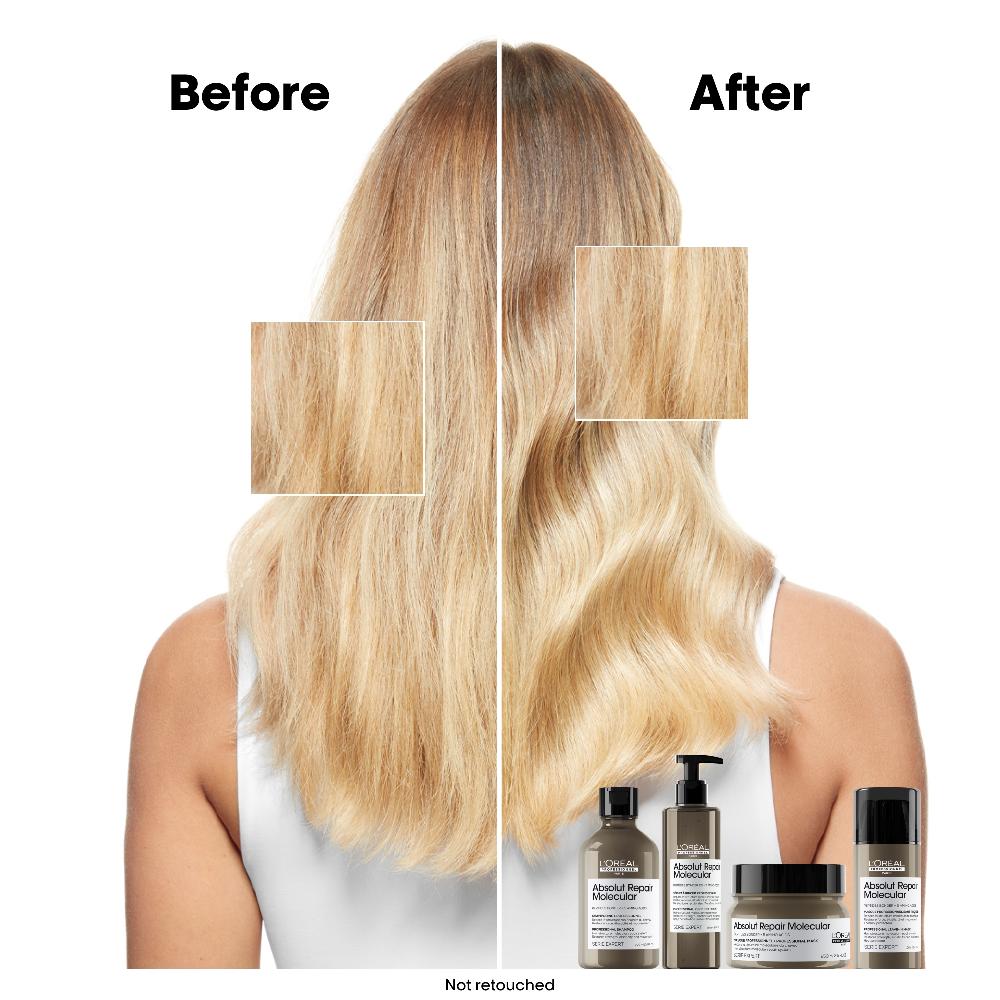 Lookfantastic L'Oréal Professionnel Absolut Repair Molecular Shampoo 300ml And Rinse-Off Mask 250ml Set For Damaged Hair