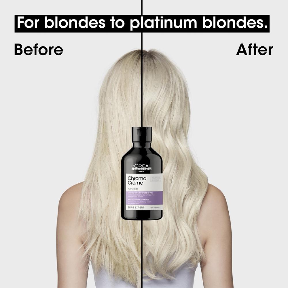 Lookfantastic L'Oréal Professionnel Paris Chroma Crème Gelbtöne Neutralisierende Creme Shampoo – Blondes Bis Platinblondes Haar 300 ml