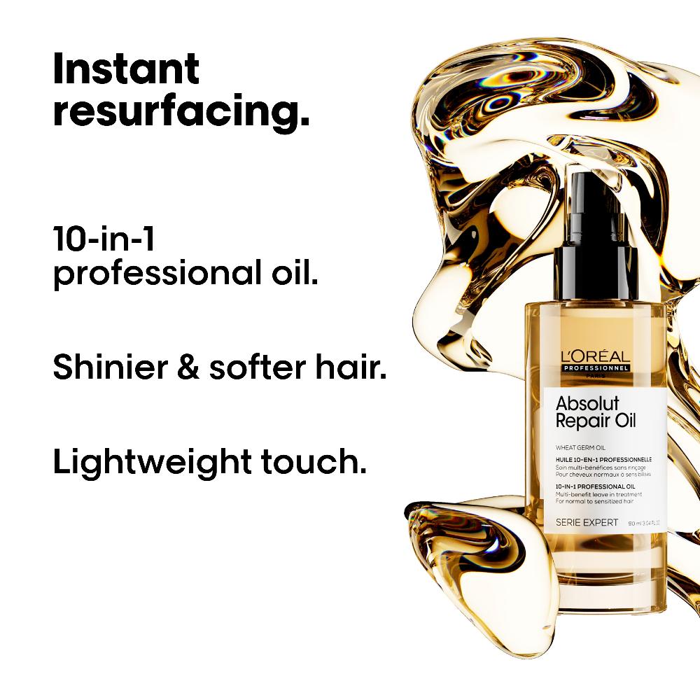 Lookfantastic L'Oréal Professionnel Serie Expert Absolut Repair 10 In 1 Leave In Öl Für Trockenes Und Geschädigtes Haar 90ml