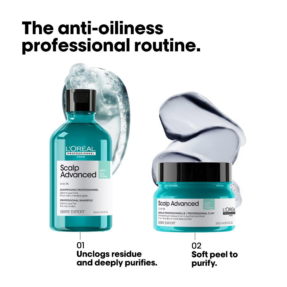 Lookfantastic L'Oréal Professionnel Serié Expert Fortschrittliches Anti-Fettigkeit Hautreinigendes Kopfhaut-Shampoo 300 ml