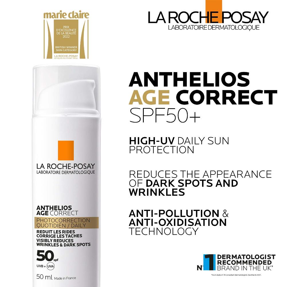 Lookfantastic La Roche-Posay Anthelios Age Correct SPF50+ Sun Cream 50ml