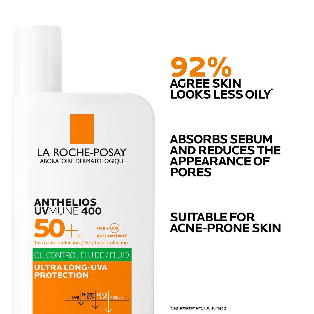 Lookfantastic La Roche-Posay Anthelios Oil Control Fluid LSF 50+ Für Fettige Zu Unreinheiten Neigende Haut 50 ml