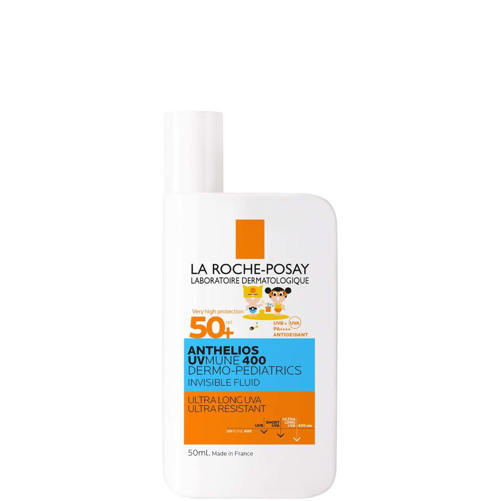 lookfantastic La Roche-Posay Anthelios UVMune 400 Dermo-Pediatrics Kids Ultraleichtes Unsichtbares Fluid LSF 50+ 50 ml