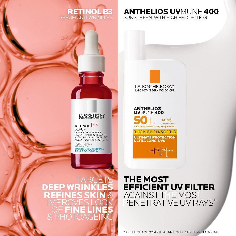 Lookfantastic La Roche-Posay Anti-Wrinkle Correct + Protect Duo Set: Retinol Serum And SPF50+