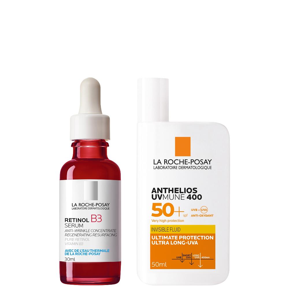 lookfantastic La Roche-Posay Anti-Wrinkle Correct + Protect Duo Set: Retinol Serum and SPF50+