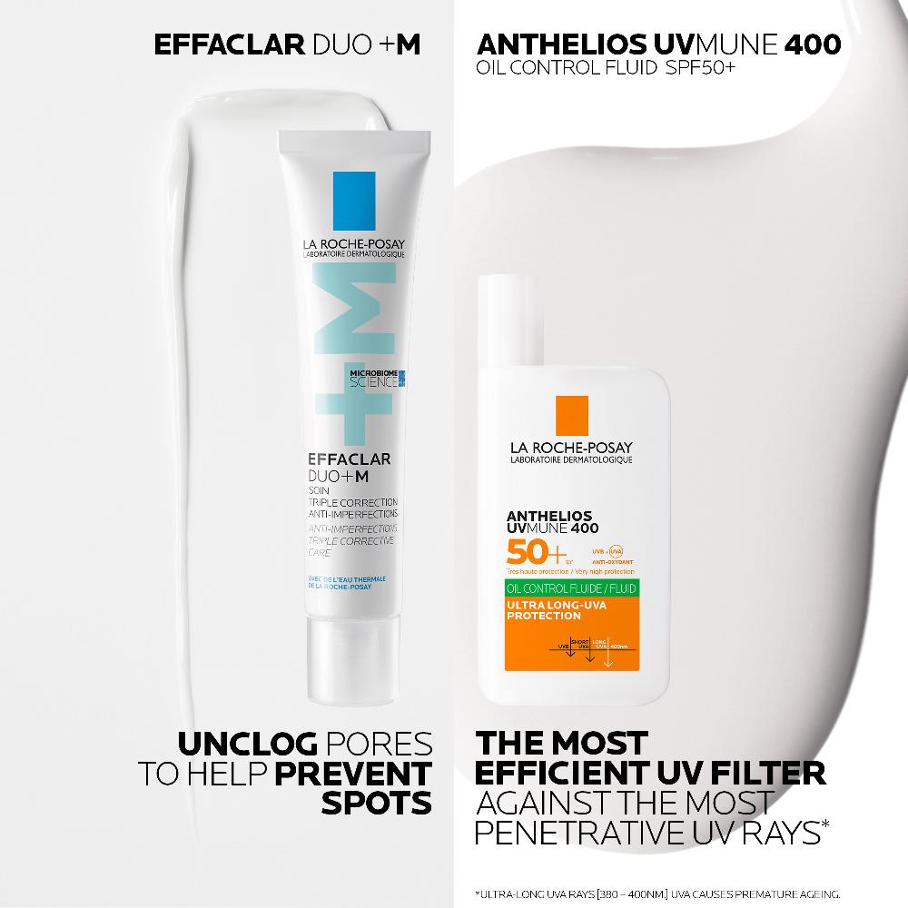 Lookfantastic La Roche-Posay Breakout-Fighting Daily Defense Set: Effaclar Duo+M Corrective Care And SPF50+