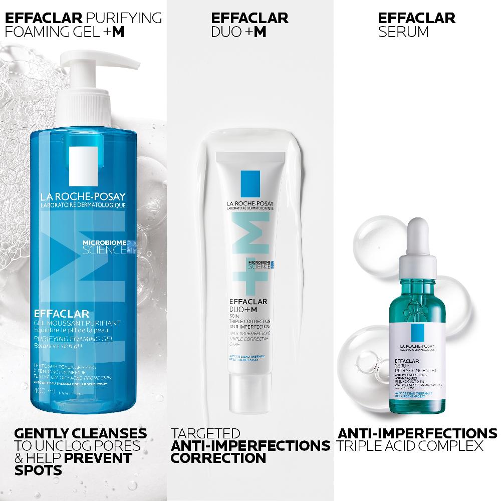 Lookfantastic La Roche-Posay Breakout-Fighting Set- High Strength: Effaclar Cleanser Serum And Corrective Care
