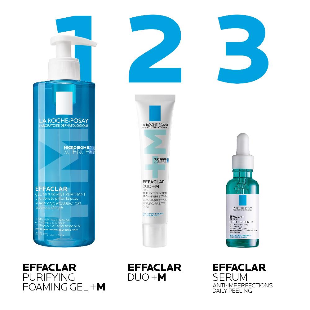 Lookfantastic La Roche-Posay Breakout-Fighting Set- High Strength: Effaclar Cleanser Serum And Corrective Care