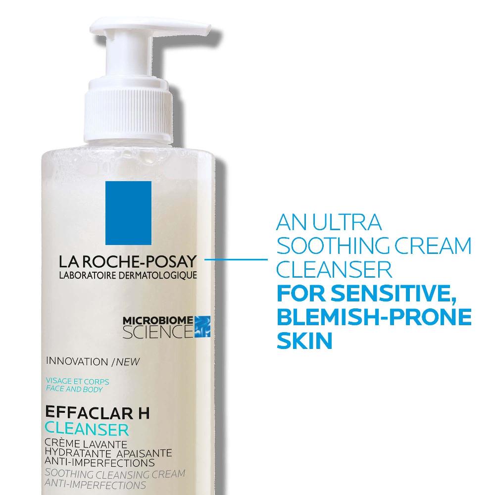 Lookfantastic La Roche-Posay Effaclar H Cleansing Cream For Sensitive Blemish-Prone Skin 390ml