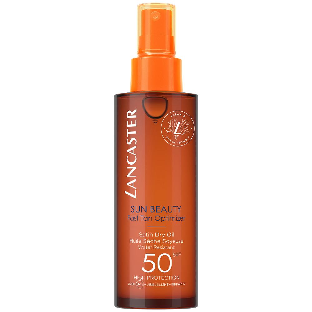 lookfantastic Lancaster Sun Beauty Schneller Bräunungsoptimierer Satin-Trockenöl LSF 50 150 ml