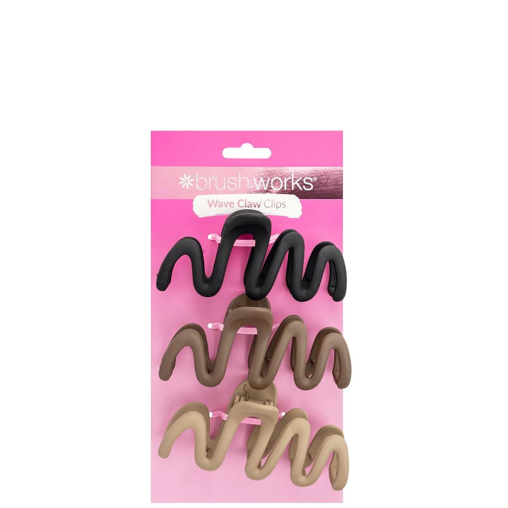 lookfantastic brushworks Wave Claw Clips - 3 Pack