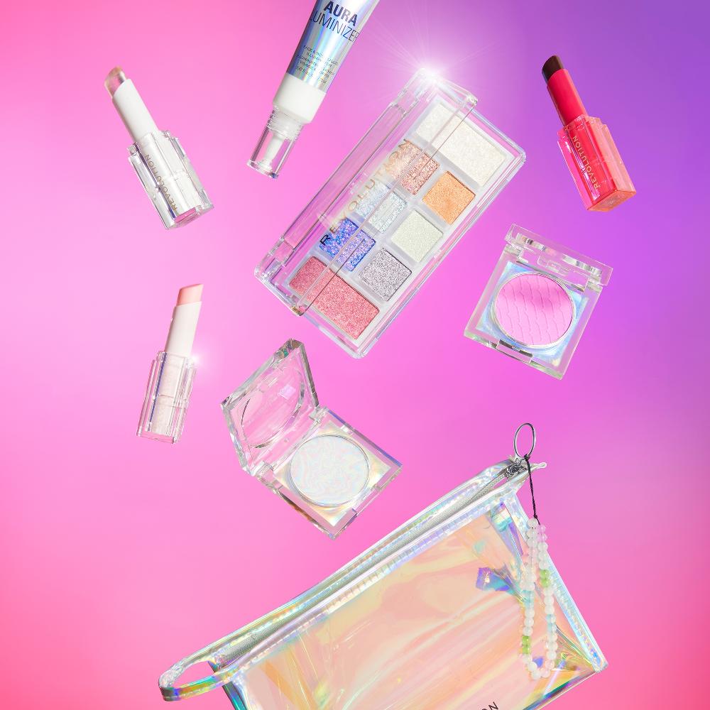 Lookfantastic Makeup Revolution Mood Switch Holografischer Make-up-Beutel