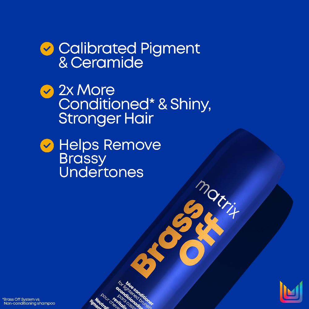 Lookfantastic Matrix Brass Off Blue Toning Pigmentierte Spülung Für Aufgehelltes Brünettes Haar 300 Ml