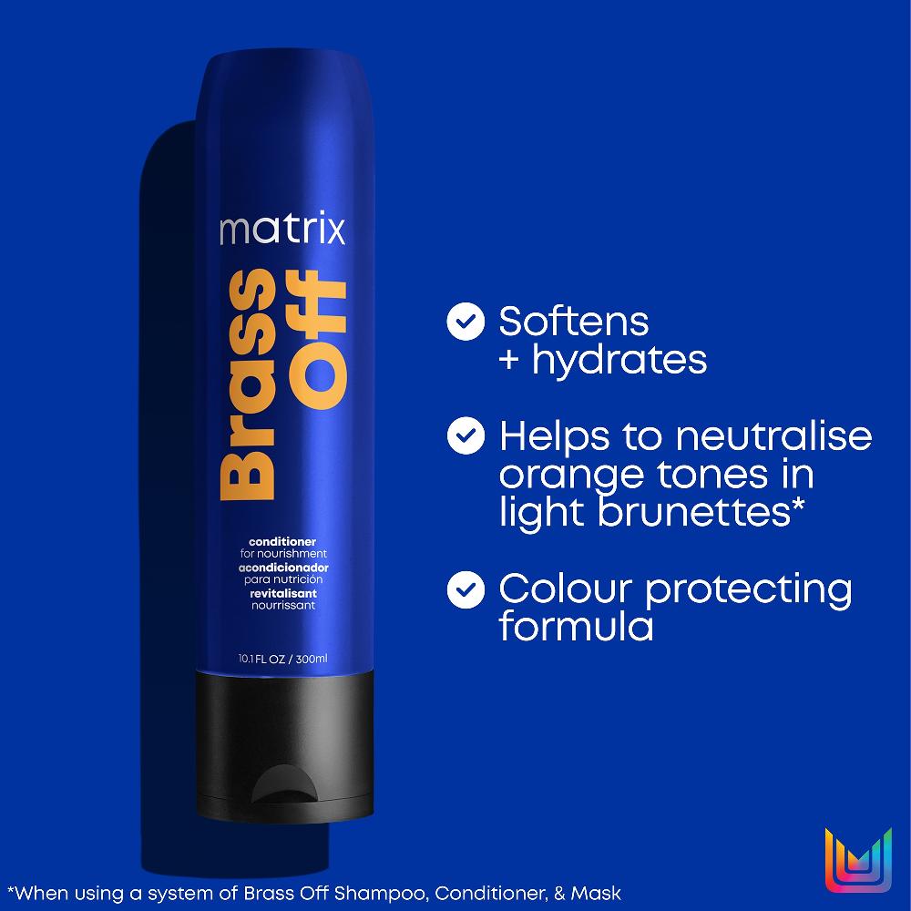 Lookfantastic Matrix Total Results Brass Off Brunette Blue Spülung Für Aufgehelltes Brünettes Haar 300 Ml