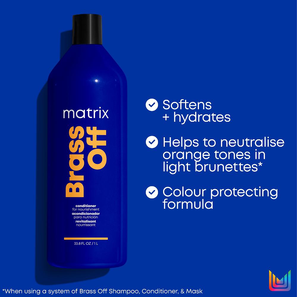 Lookfantastic Matrix Total Results Brass Off Brunette Blue Spülung Für Aufgehelltes Brünettes Haar 1000 Ml