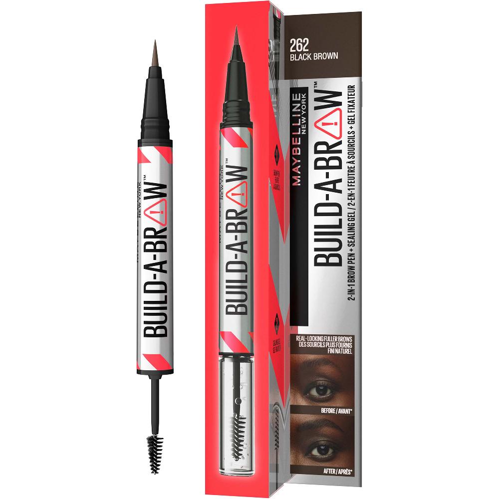 lookfantastic Maybelline Build-A-Brow 2 Easy Steps Eye Brow Pencil and Gel (Various Shades)