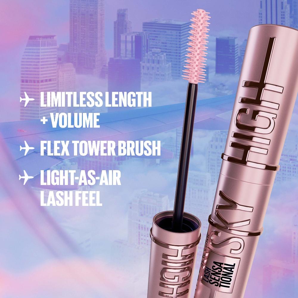 Lookfantastic Maybelline Lash Sensational Sky High Volumizing And Thickening Eyelash Lengthening Mascara - Burgundy Haze