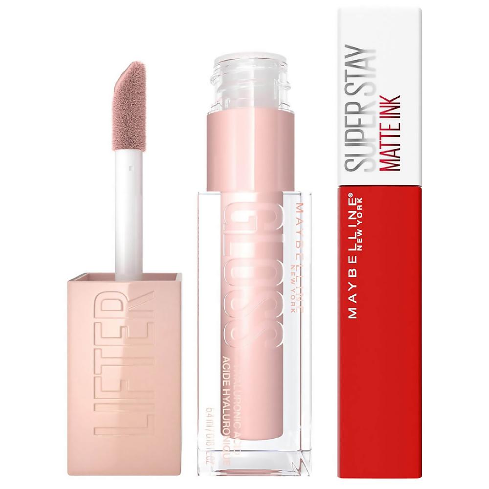 lookfantastic Maybelline Lifter Gloss and Superstay Matte Ink Lipstick Bundle (Verschiedene Farbnuancen)