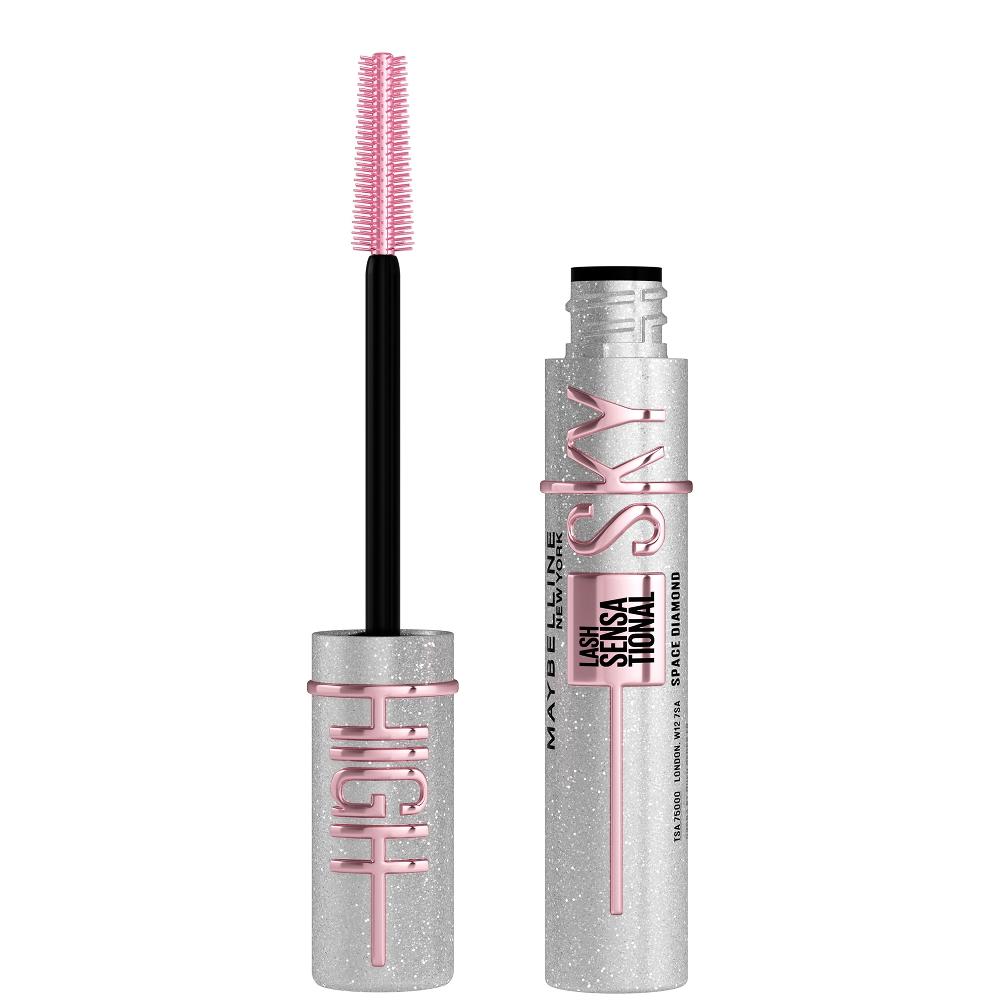lookfantastic Maybelline Mascara Lash Sensational Sky High Volumizing & Thickening Eyelash Lengthening Top Coat Space Diamond 8ml