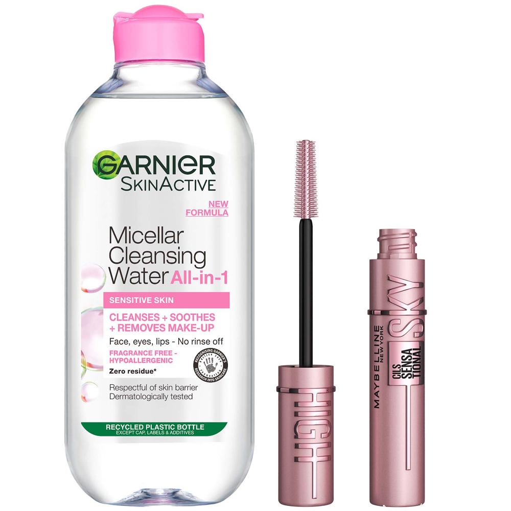 lookfantastic Maybelline Sky High Mascara and Garnier Micellar Water Set