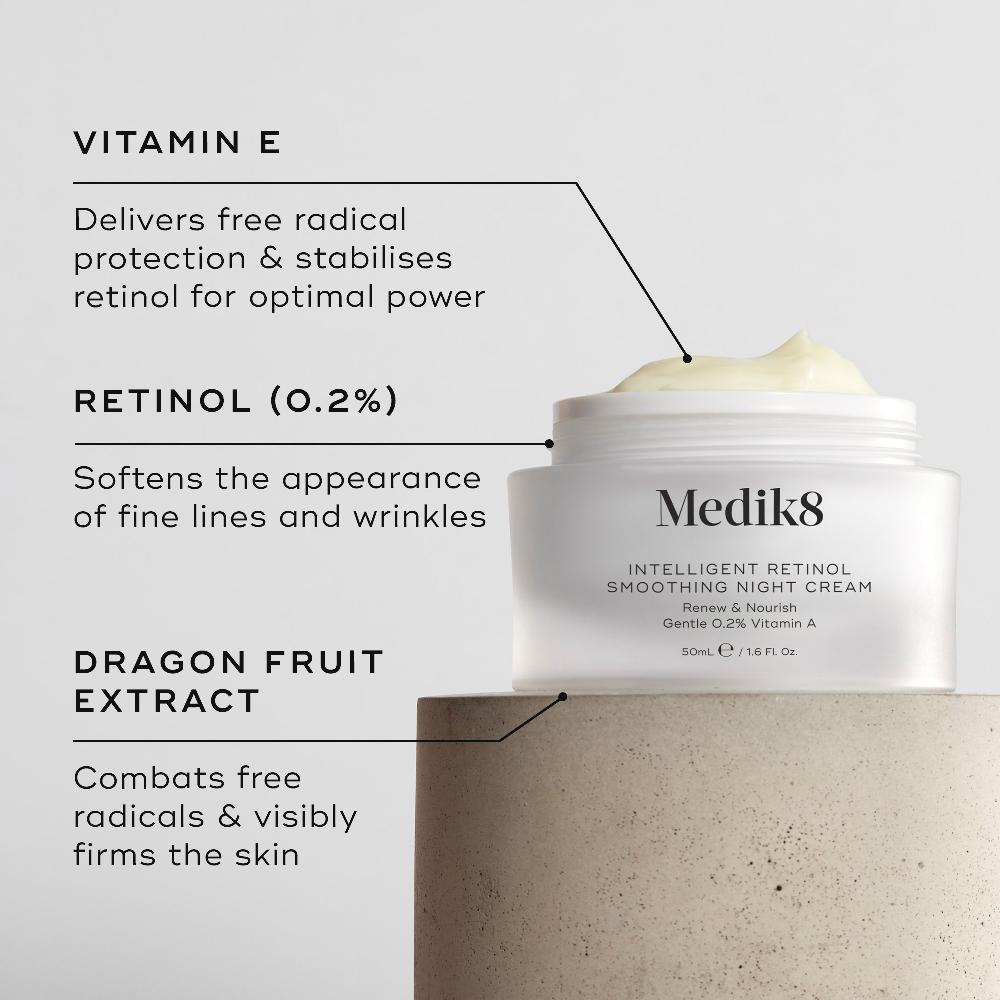 Lookfantastic Medik8 Intelligent Retinol Glättende Nachtcreme 50 Ml