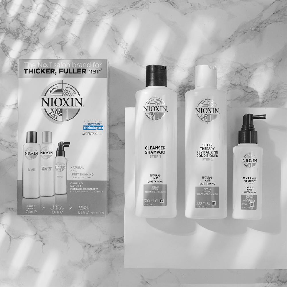 Lookfantastic NIOXIN 3-Part System 1 Scalp And Hair Treatment For Natural Hair With Light Thinning 100ml