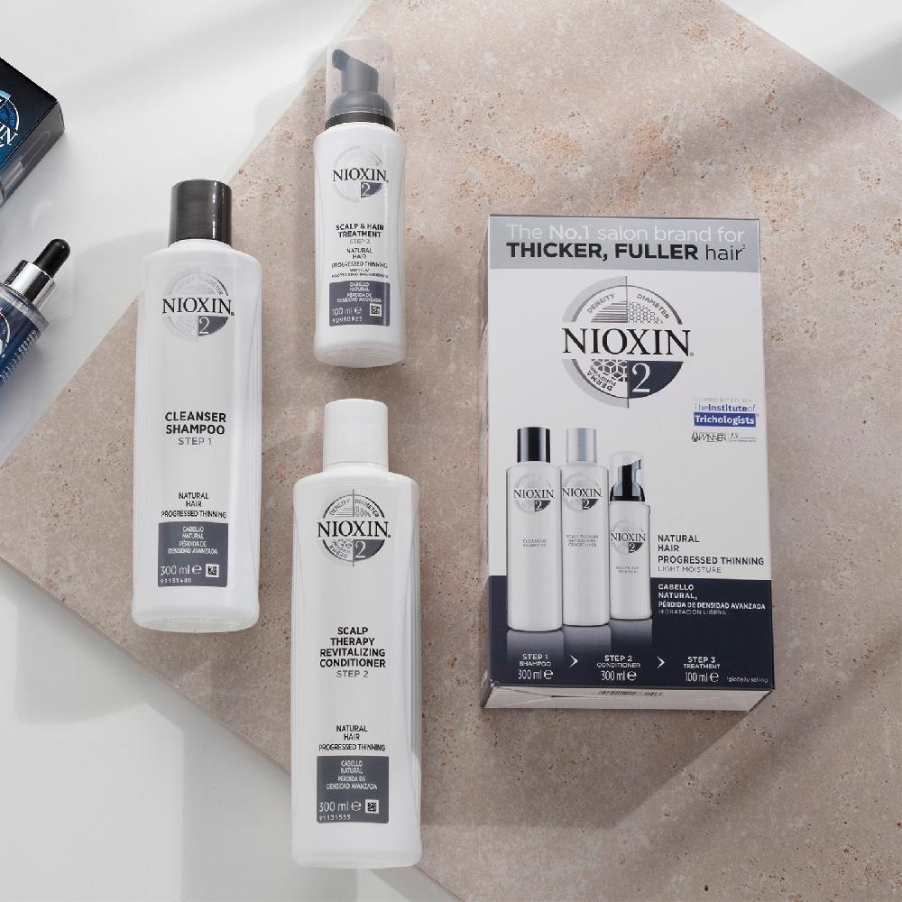 Lookfantastic NIOXIN 3-Part System 2 Kopfhaut- Und Haarkur Für Natürliches Haar Mit Fortgeschrittener Ausdünnung 100ml