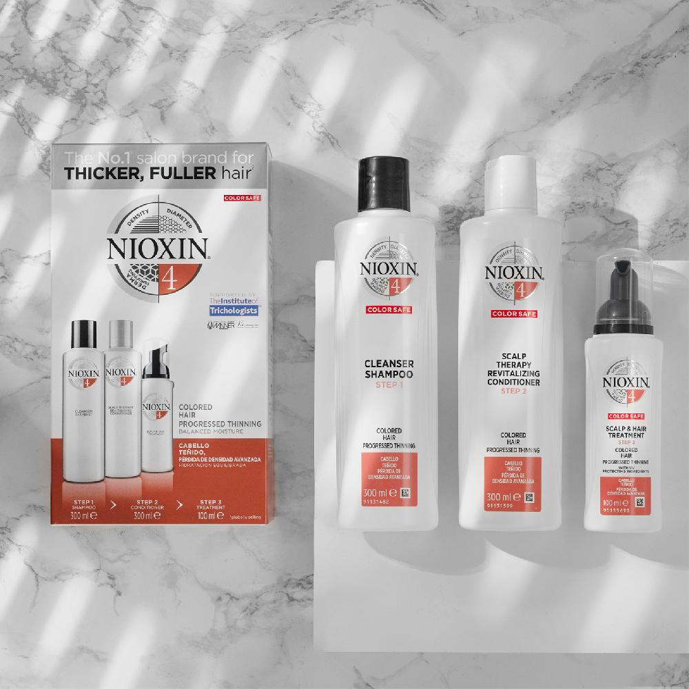 Lookfantastic NIOXIN 3-Part System 4 Cleanser Shampoo For Coloured Hair With Progressed Thinning 300ml