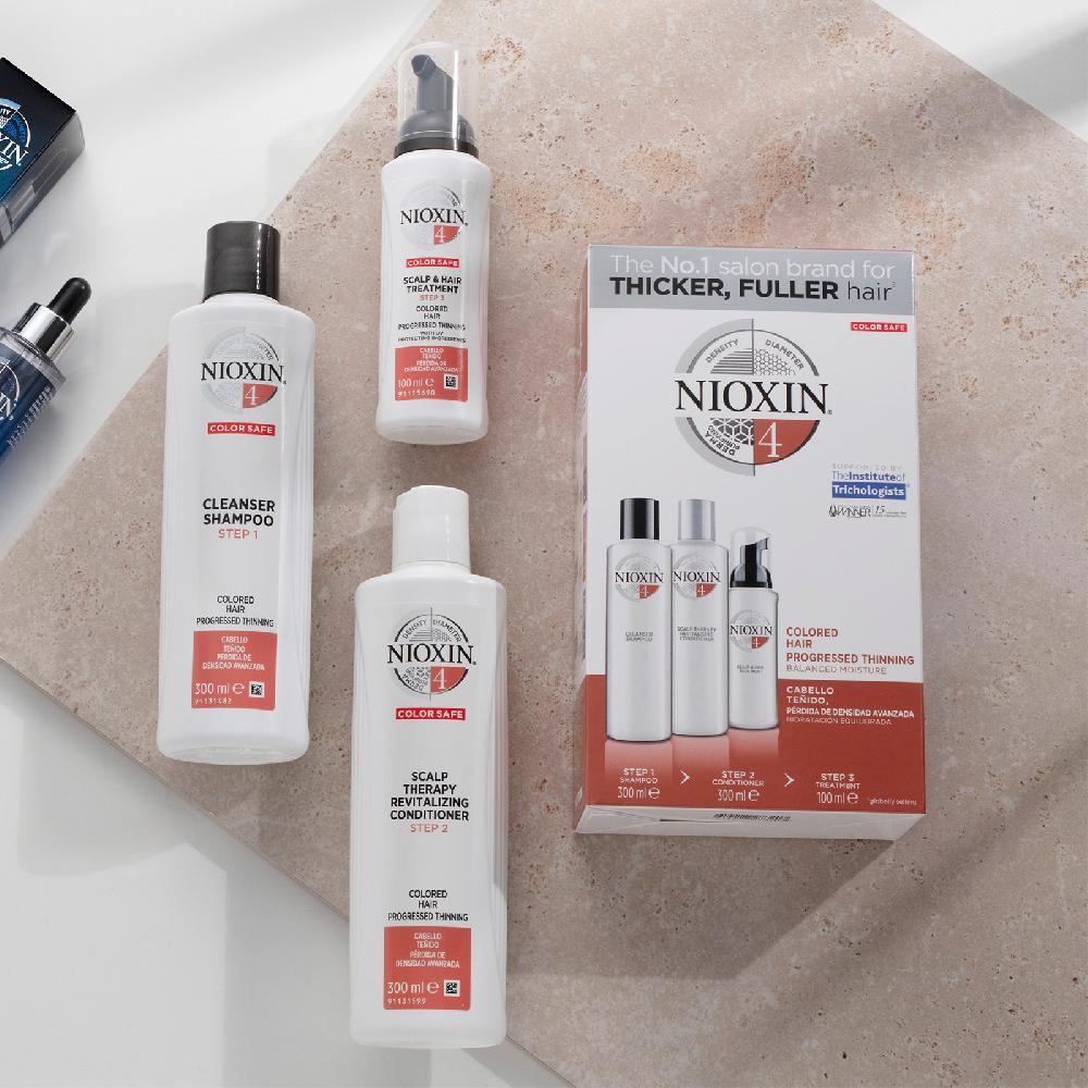 Lookfantastic NIOXIN 3-Part System 4 Cleanser Shampoo For Coloured Hair With Progressed Thinning 300ml