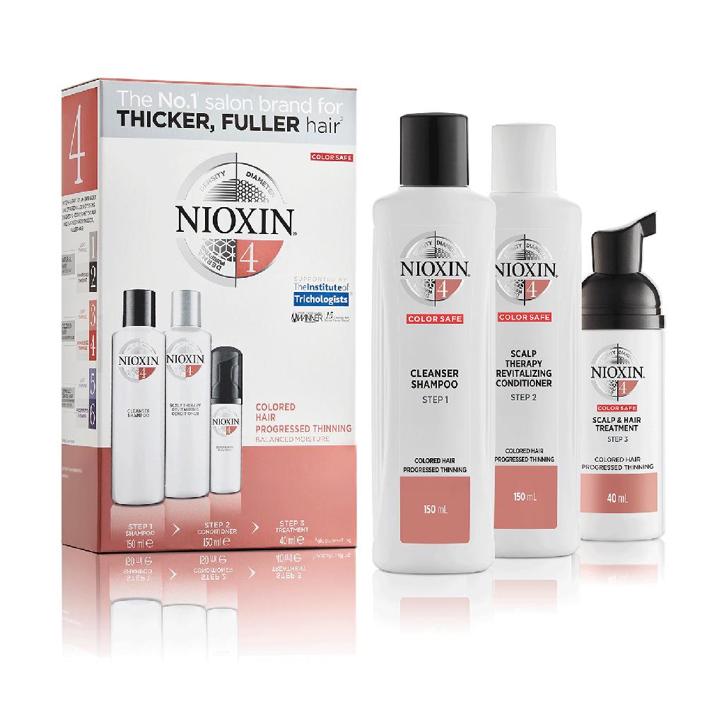 lookfantastic NIOXIN 3-Part System 4 Trial Kit for Coloured Hair with Progressed Thinning