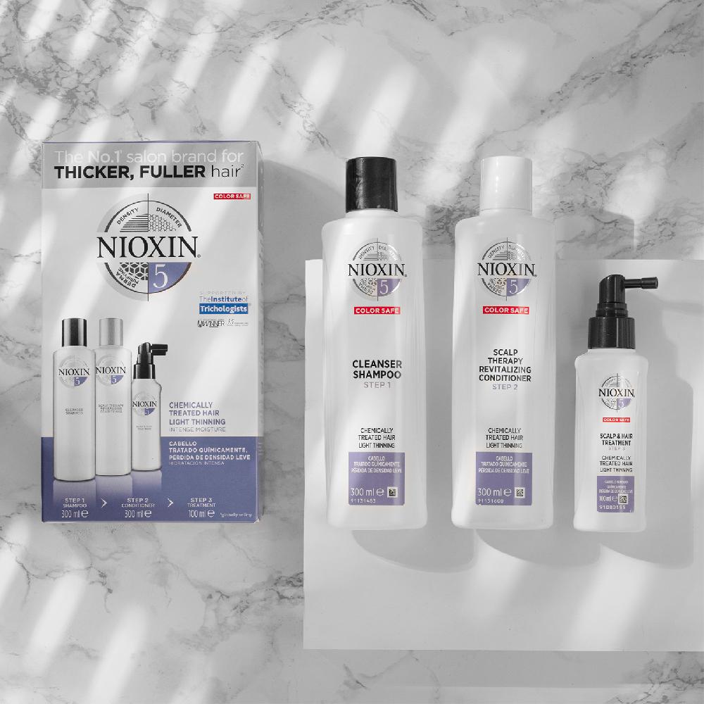 Lookfantastic NIOXIN 3-Part System 5 Kopfhaut- Und Haarbehandlung Für Chemisch Behandeltes Haar Mit Leichter Ausdünnung 100 Ml