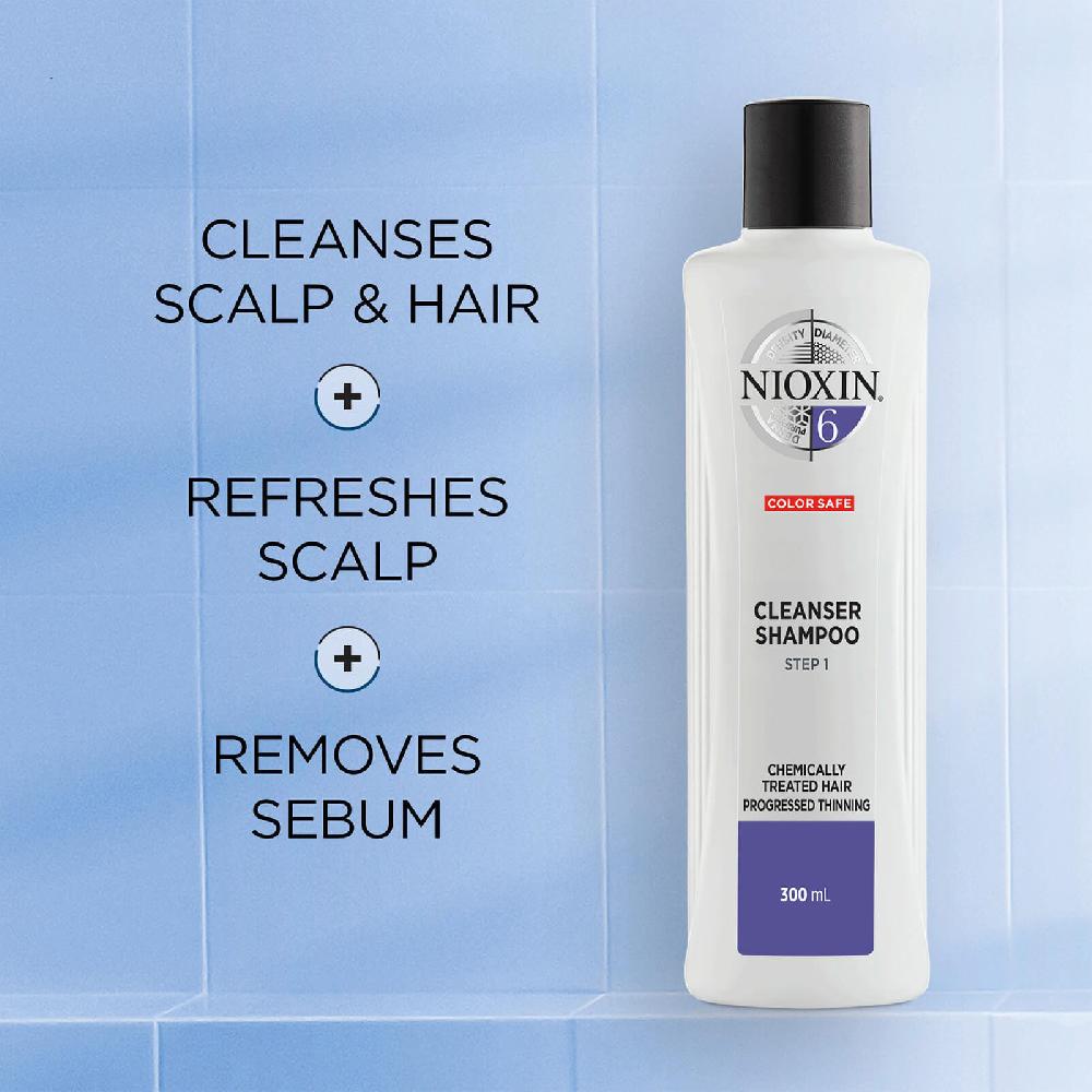 Lookfantastic NIOXIN 3-Part System 6 Cleanser Shampoo For Chemically Treated Hair With Progressed Thinning 300ml